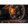 Enjoliveur d'axe de roue arrière anodisé orange pour KTM 1290 et 1390 SUPERDUKE GT/R 