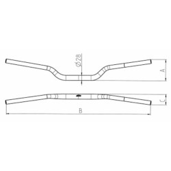 Guidon Aluminium pour KTM SX/EXC (03-25) 690 ENDURO/SMC-R (08-24) 