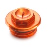 Bouchon d'huile anodisé orange KTM pour 790/890/990 DUKE et 1290 SDR/SDGT