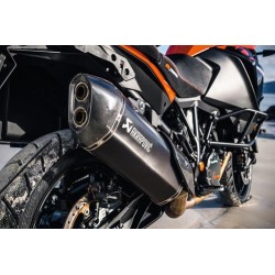 Silencieux Akrapovic "Slip-on Line" Noir pour KTM 1050/1090/1190 ADVENTURE/R et 1290 SUPER ADVENTURE R/S (17-20)