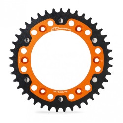 Couronne Aluminium Orange bi-matière (43 Dents) "SUPERSPROX STEALTH"