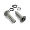 Jeu de poignées "lock-on" Ouvertes Grises pour KTM SX/SX-F (17-22) et EXC/EXC-F (16-23)