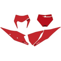 Kit autocollants de fond de plaque ROUGE pour  KTM SX/SX-F (19-22) et EXC/EXC-F (20-23)