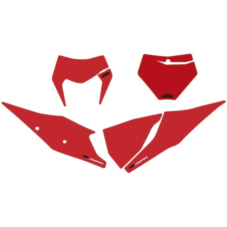 Kit autocollants de fond de plaque ROUGE pour  KTM SX/SX-F (19-22) et EXC/EXC-F (20-23)