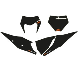 Kit autocollants de fond de plaque NOIR pour  KTM SX/SX-F (19-22) et EXC/EXC-F (20-23)