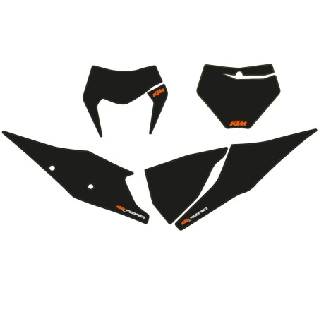Kit autocollants de fond de plaque NOIR pour  KTM SX/SX-F (19-22) et EXC/EXC-F (20-23)