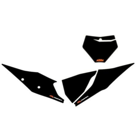 Kit autocollants de fond de plaque NOIR pour KTM SX/SX-F (19-21)