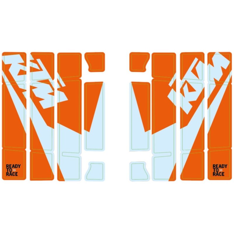 Kit d'autocollants pour grille de protection de radiateur pour KTM SX/SX-F (19-22) et EXC/EXC-F (20-23) Kit d'autocollants pour grille de protection de radiateur pour KTM SX/SX-F (19-22) et EXC/EXC-F (20-23)