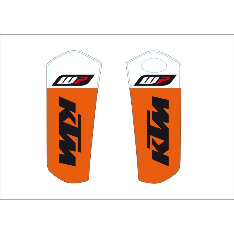 Jeu d'autocollants de protège fourche pour KTM SX/SX-F (15-21) et EXC/EXC-F (16-21) Jeu d'autocollants de protège fourche pour KTM SX/SX-F (15-21) et EXC/EXC-F (16-21)