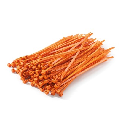Orange cable ties