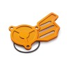 Couvercle de pompe à huile aluminium anodisé orange Factory pour KTM 450 SX-F (16-22) et 450/500 EXC-F (17-23)