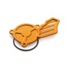 Couvercle de pompe à huile aluminium anodisé orange Factory pour KTM 250/350 SX-F (16-22) et EXC-F (17-22)