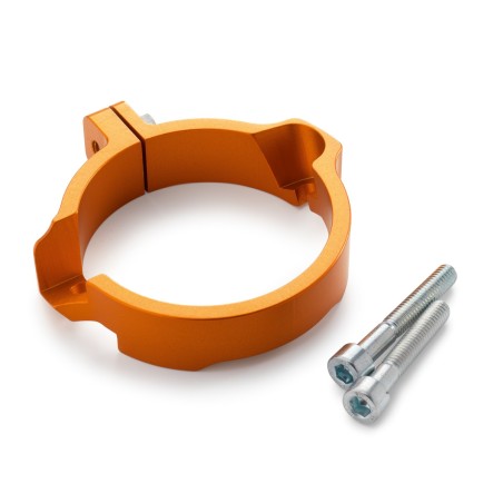Protection de bride d'échappement Aluminium Orange pour KTM 250 SX (17-22) et 250/300 EXC (17-23)