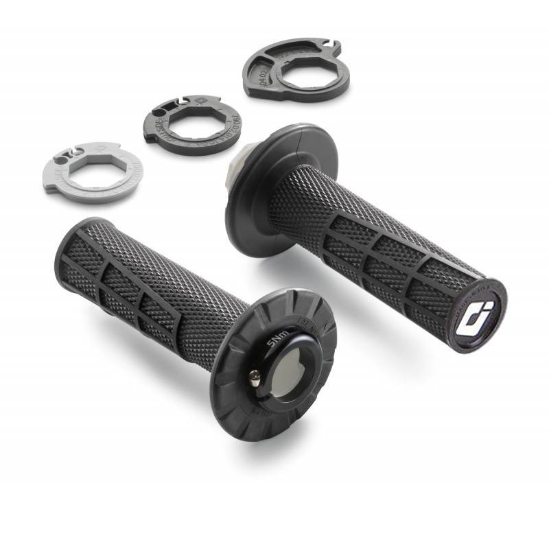 Jeu de poignées "lock-on" fermées Noires pour KTM SX/EXC/SX-F/EXC-F/FREERIDE (16-24)