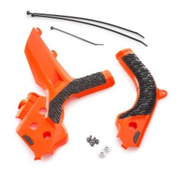 Jeu de protection de cadre Orange/Noir pour KTM SX (19-22) et EXC (20-23)