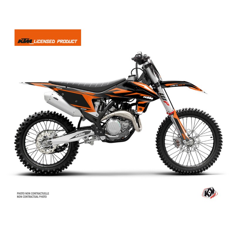 Kit Déco Moto Cross Trophy KTM 125 SX Noir Orange (19-22) Kit Déco Moto Cross Trophy KTM 125 SX Noir Orange (19-22)
