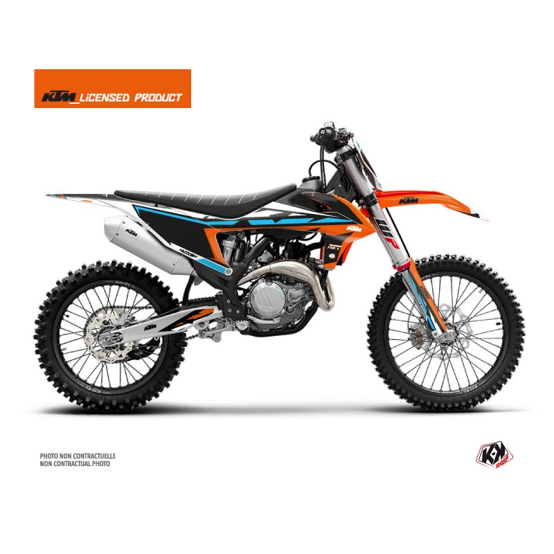 Kit Déco Moto Cross Rift KTM 150 SX Orange Bleu Kit Déco Moto Cross Rift KTM 150 SX Orange Bleu