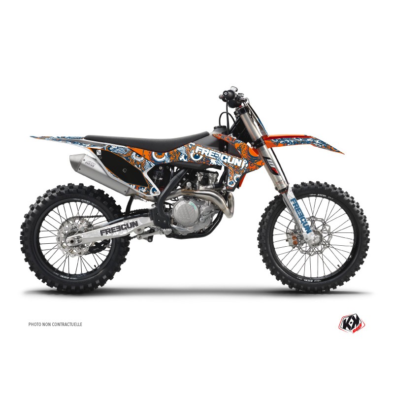 Kit Déco Moto Cross Freegun Eyed KTM 125 SX Orange Kit Déco Moto Cross Freegun Eyed KTM 125 SX Orange
