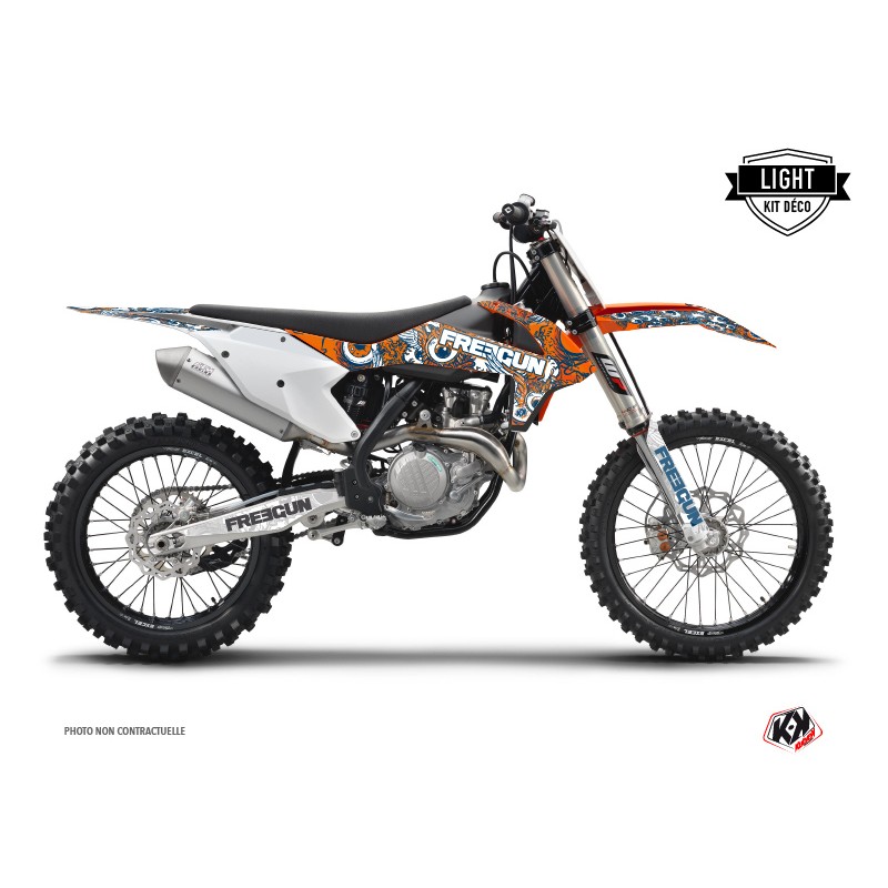Kit Déco Moto Cross Freegun Eyed KTM 125 SX Orange LIGHT Kit Déco Moto Cross Freegun Eyed KTM 125 SX Orange LIGHT