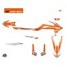 Kit Déco Moto Cross Trophy KTM 250 SX Orange Blanc