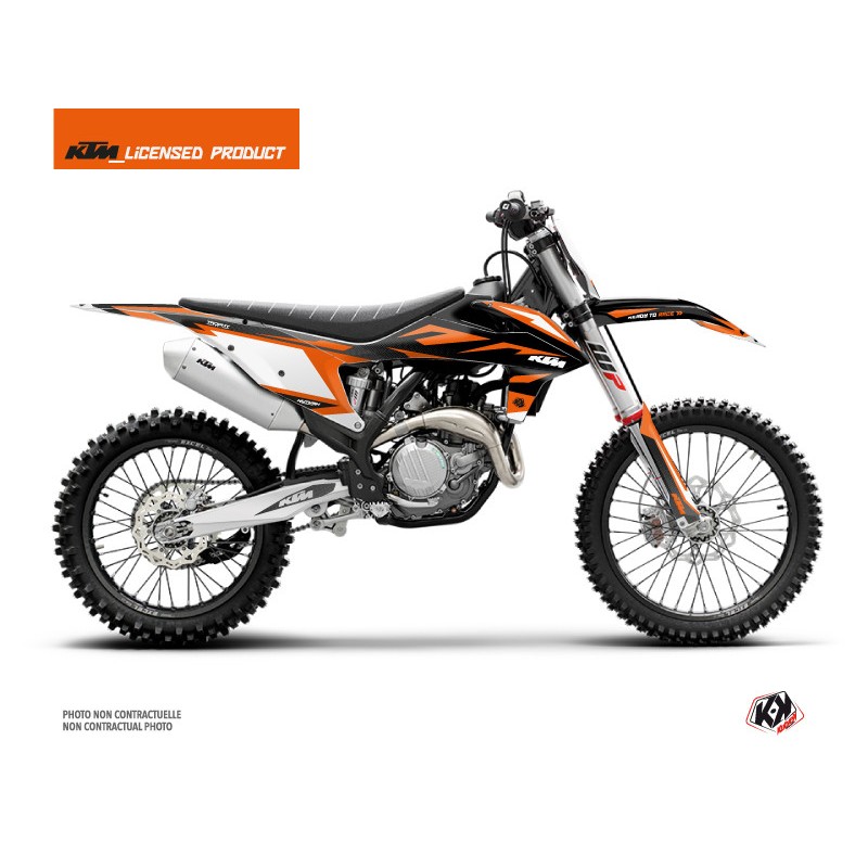 Kit Déco Moto Cross Trophy KTM 250 SX Noir Orange Kit Déco Moto Cross Trophy KTM 250 SX Noir Orange