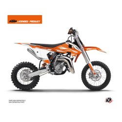 Kit Déco Moto Cross Trophy KTM 65 SX Orange Blanc