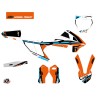 Kit Déco Moto Cross Rift KTM 65 SX Orange Bleu