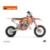 Kit Déco Moto Cross Trophy KTM 50 SX Orange Blanc