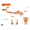 Kit Déco Moto Cross Trophy KTM 50 SX Orange Blanc