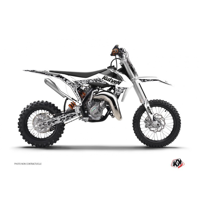 Kit Déco Moto Cross Predator KTM 50 SX Blanc Kit Déco Moto Cross Predator KTM 50 SX Blanc