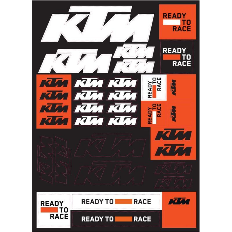 PLANCHE DE STICKERS KTM "TEAM CORPORATE STICKER SHEET" PLANCHE DE STICKERS KTM "TEAM CORPORATE STICKER SHEET"