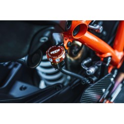 Bouchon de réservoir de liquide de frein Arrière Orange anodisé KTM pour DUKE / SUPERDUKE et ADVENTURE