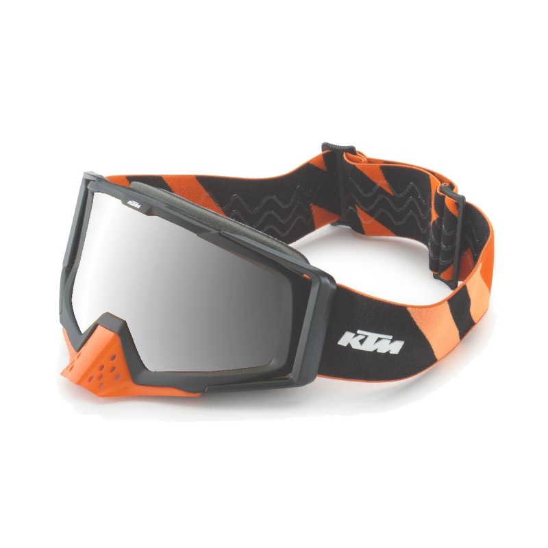 RACING GOGGLES SINGLE LENS SILVER MIRROR RACING GOGGLES SINGLE LENS SILVER MIRROR