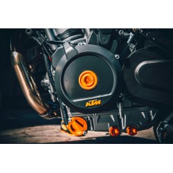 Bouchon de carter d'alternateur Factory Orange pour KTM SX-F/DUKE/SM/ENDURO/ADVENTURE/SUPERDUKE/RC/SMC/RC8/..