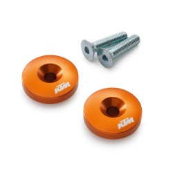 Embouts de guidon orange pour KTM 125 DUKE/RC (17-24) et 390 DUKE/RC (14-24)