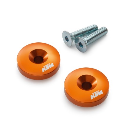 Embouts de guidon orange pour KTM 125 DUKE/RC (17-24) et 390 DUKE/RC (14-24)