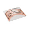 Kit d'autocollants de liseret de jantes 17" KTM Orange/Noir/Blanc