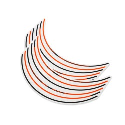 Kit d'autocollants de liseret de jante 17" KTM Orange/Noir Duke