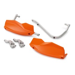 Kit de protège main Orange avec renforts aluminium pour KTM 125/390 DUKE (2017-2023)