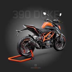 Embouts de guidon orange pour KTM 125 DUKE/RC (17-23) et 390 DUKE/RC (14-23)