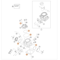 Kit  piston Cote 1 (Gr. I) pour KTM 300 EXC TPI (17-23)
